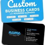 Custom Rounded Corner Business Cards – Premium 16PT Cardstock (Bundle of 10)