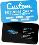 Custom Rounded Corner Business Cards – Premium 16PT Cardstock (Bundle of 10)